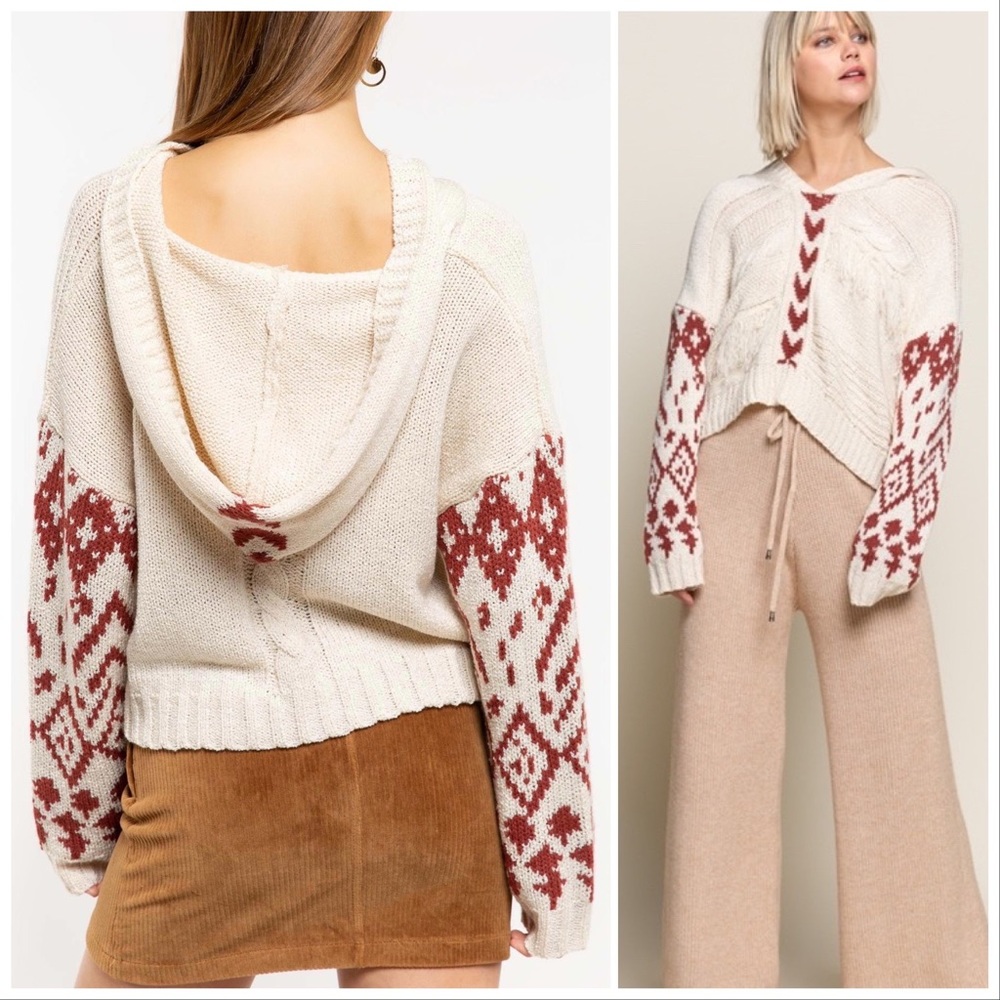 POL Urban Bohemi Weave & Fringe Hoodie - Picture 7 of 11